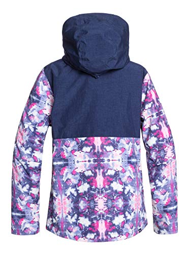 Roxy Jetty Block - Chaqueta Para Nieve Para Mujer Chaqueta Para Nieve, Mujer, medieval blue cloudy day, L