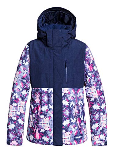 Roxy Jetty Block - Chaqueta Para Nieve Para Mujer Chaqueta Para Nieve, Mujer, medieval blue cloudy day, L