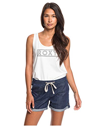 Roxy Milady Beach - Short Vaquero Elástico para Mujer Short Vaquero Elástico, Mujer, Dark Indigo, S