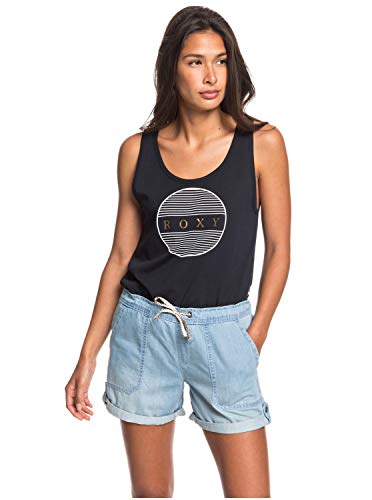 Roxy Milady Beach - Short Vaquero Elástico para Mujer Short Vaquero Elástico, Mujer, Light Blue, L