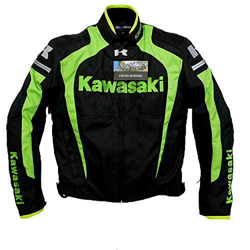 RTVZ Chaquetas De Moto para Hombre Mujer Chaqueta De Moto Impermeable Colección Equipo De Protección,Green-M
