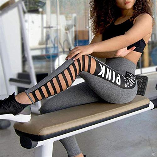 Running Fitness Estiramiento PantalóN,Medias de Mujer Pantalones Deportivos, Pantalón de Yoga Seamless-Black_M