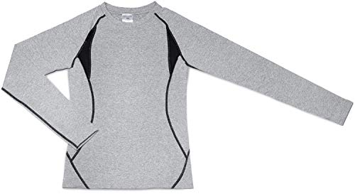 SAGUARO Conjunto Térmico para Niños Ropa Interior Termica Niñas Elástico Camiseta Térmica de Manga Larga Pantalones Térmicos Gris Gr.146-152