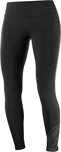 SALOMON Agile Warm Tight W Mallas para Running, Negro/Reflectante, Talla M para Mujer