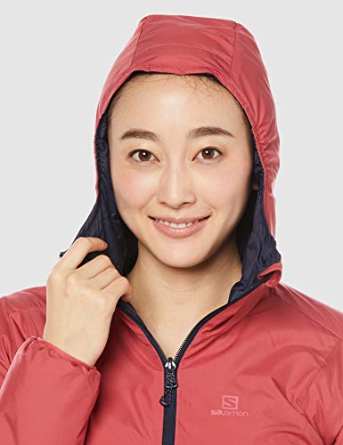 SALOMON Chaqueta de esquí Drifter Loft con Capucha para Mujer, Color Granate Rosa, M