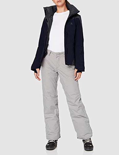 SALOMON Icerocket Jkt W Chaquetón con Capucha para esquí, Mezcla de sintéticos, Mujer, Azul/Gris (Night Sky/Ebony), L