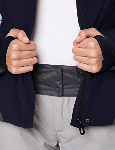 SALOMON Icerocket Jkt W Chaquetón con Capucha para esquí, Mezcla de sintéticos, Mujer, Azul/Gris (Night Sky/Ebony), L