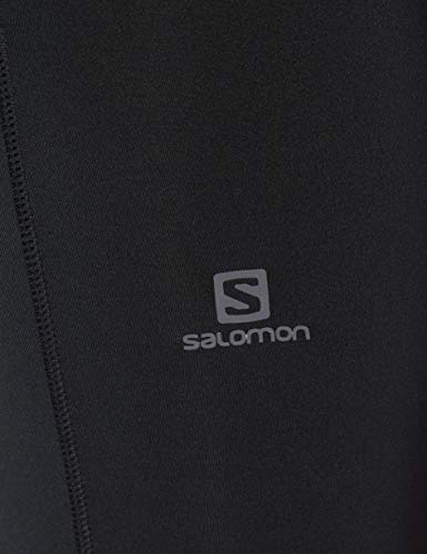 Salomon Mallas para running, agile long tight, tejido de punto, negro, mujer, talla: XS