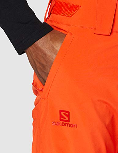 SALOMON Stormseason Pant M Pantalón De Esquí, Hombre, Rojo (Cherry Tomato), XL/R