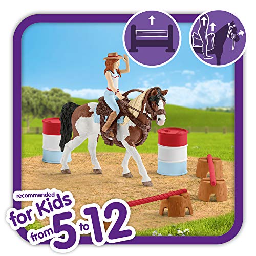 Schleich 42441 Horse Club Play Set - Horse Club Hannah Set de Monta Americana, Juguetes a Partir de 5 años