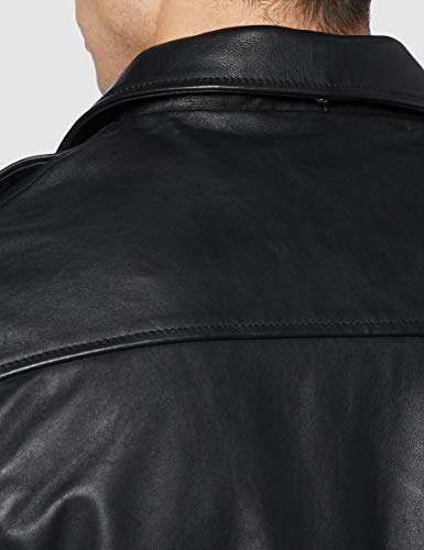 Schott NYC LC2412 Chaqueta de Cuero, Negro (Black), XL para Hombre