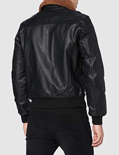 Schott NYC LC2412 Chaqueta de Cuero, Negro (Black), XL para Hombre