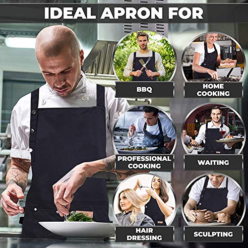 SCOBUTY Delantal de Barbacoa,Delantal con Peto,Delantal de Cocina,Delantal para Hombres y Mujeres, Duradero y Duradero, Delantal Divertido para cocinar al Aire Libre, Fiestas de Barbacoa