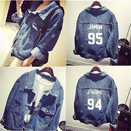 SERAPHY Unisex Sudadera Ropa Chaqueta de Mezclilla para Army Suga Jin Jimin Jung Kook J-Hope Rap-Monster V 97