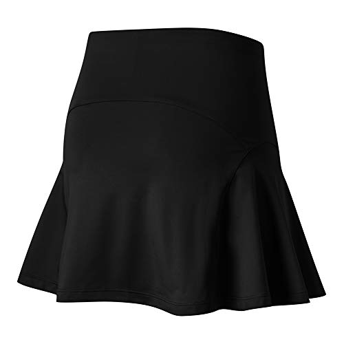 Shengwan Falda de Tenis Mujer Secado Rápido Deportivo Corto Vestidos Tenis Skorts Golf con Interior Shorts Negro 2XL