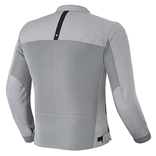 SHIMA OPENAIR Chaqueta Moto Hombre | Ligera y Transpirable Cazadora Moto Mesh de Verano Hombre con CE Espalda, Hombros, Codos Protecciones, Ajuste de la Anchura (Gris, XXL)