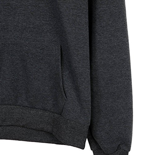 SHOBDW LiquidacióN Ventas Moda Sudadera con Capucha De Las Mujeres SóLida Sudadera Jumper Letter Pullover OtoñO Invierno Blusas De Manga Larga Blusa(Gris Oscuro,S)
