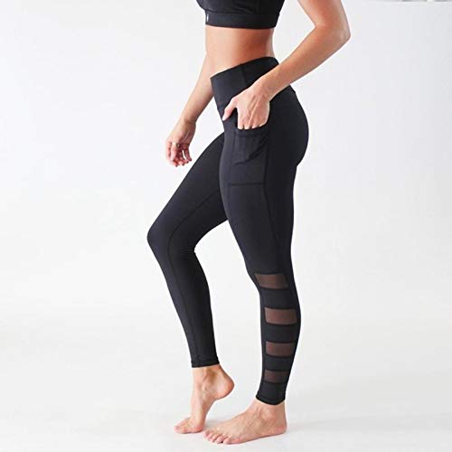 SHOBDW Mujer Moda Entrenamiento Capri Leggings Pantalones Colorido Estiramiento de Cintura Alta Gimnasio Deportes Gimnasio Mallas para Correr Yoga Atlético(Negro,M)