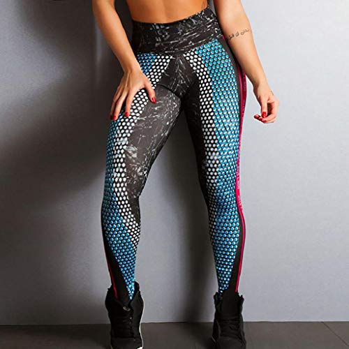 SHOBDW Pantalones Mujer Estampado De Rayas Leggings De Entrenamiento Skinny Fitness Stretch Sports Gym Workout Mallas para Correr Yoga Pantalones AtléTicos De Cintura Alta