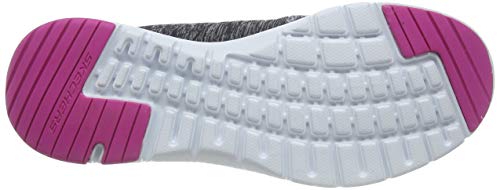 Skechers Flex Appeal 3.0-Insiders, Zapatillas Mujer, Gris (BKHP Black & Gray Mesh/Black Trim), 36 EU