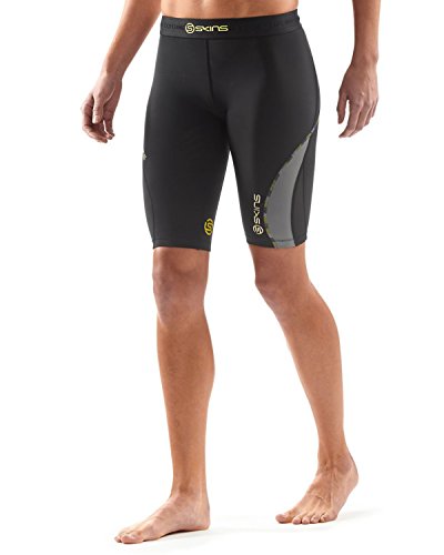 SKINS 1/2 Mallas, Mujer, Negro/Verde (Limoncello), XS