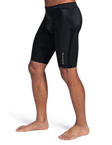 Skins Mallas A400 1/2 para Hombre, Hombre, B40040002, Negro y Gris, XS