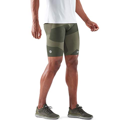 Skins - Mallas de compresión para Hombre, Mallas de compresión de Rendimiento primario de 1/2 de dinámica, Pantalones Cortos, Hombre, Color Camuflaje utilitario deconstruido, tamaño M