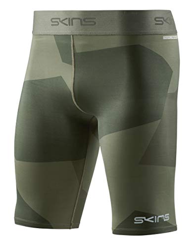 Skins - Mallas de compresión para Hombre, Mallas de compresión de Rendimiento primario de 1/2 de dinámica, Pantalones Cortos, Hombre, Color Camuflaje utilitario deconstruido, tamaño M