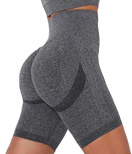 SLIMBELLE Pantalones Cortos Deporte Mujer Yoga Leggings Push up Short Mallas Running de Cintura alta Leggins Deportivos para Fitness Gimnasio Verano Casual Elásticos Cómodo y Transpirable