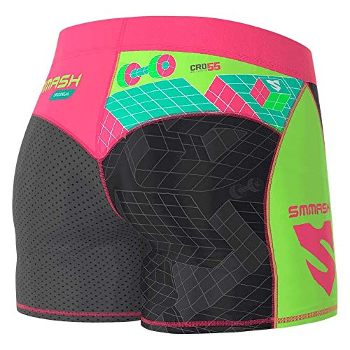 SMMASH Go Candy Neon Leggins Cortos Deportivos para Mujer Pantalones Cortos Mujer, Yoga, Fitness, Crossfit, Correr, Material Transpirable y Antibacteriano, (M)