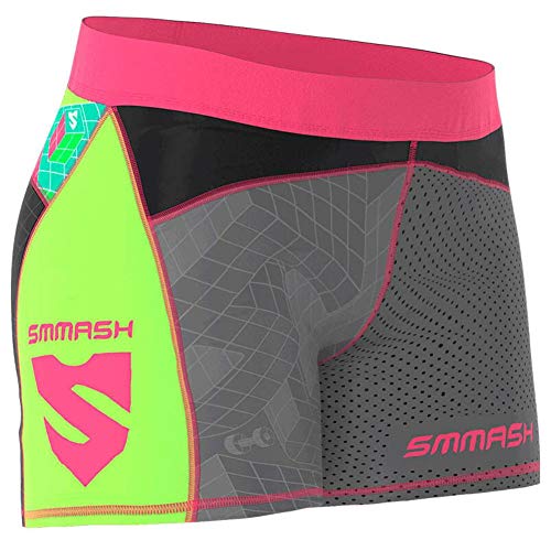 SMMASH Go Candy Neon Leggins Cortos Deportivos para Mujer Pantalones Cortos Mujer, Yoga, Fitness, Crossfit, Correr, Material Transpirable y Antibacteriano, (M)