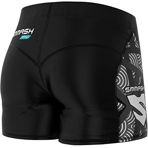 SMMASH Vitrage Leggins Cortos Deportivos para Mujer Pantalones Cortos Mujer, Yoga, Fitness, Crossfit, Correr, Material Transpirable y Antibacteriano, (S)