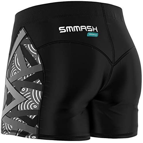 SMMASH Vitrage Leggins Cortos Deportivos para Mujer Pantalones Cortos Mujer, Yoga, Fitness, Crossfit, Correr, Material Transpirable y Antibacteriano, (S)