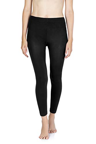 sockenkauf24 THERMO - Leggings térmicos con forro polar interior para mujer, extracálidos, 13 colores distintos Negro 44-46