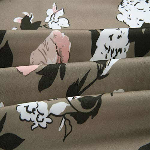 SODSIM Chaqueta bomber para mujer con diseño de flores, ligera, chaqueta corta para primavera y otoño, con cremallera y cuello alzado Verde militar L