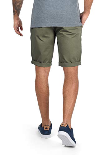 !Solid Monty Chino Pantalón Corto Bermuda Pantalones De Tela para Hombre con Cinturón Elástico Regular-Fit, tamaño:XL, Color:Dusty Oliv (3784)