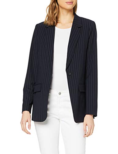 s.Oliver 120.14.003.15.152.2042826 Chaqueta, 58g0 Eclipse Blue Strip, 46 para Mujer