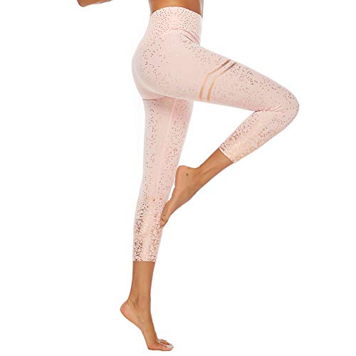 SotRong Pantalón Deportivo de Mujer Anticeluliticas Mallas Running Push up Leggings Yoga Fitness Active Wear Rosado M