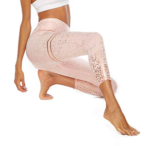 SotRong Pantalón Deportivo de Mujer Anticeluliticas Mallas Running Push up Leggings Yoga Fitness Active Wear Rosado S