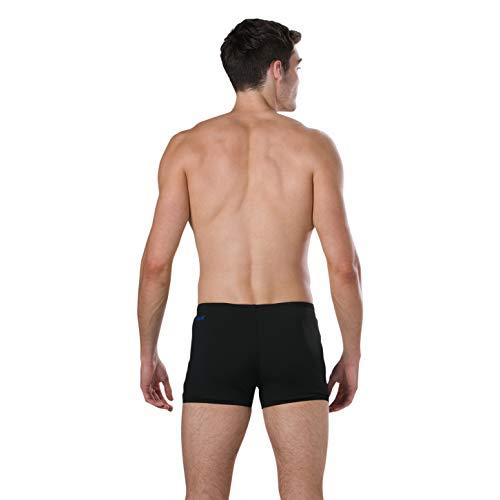 Speedo Sport Panel Aquashort Am Bañador, Hombre, Black/Neon Blue, 38