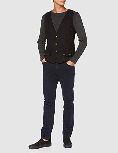 Spiral Gothic Rock Chaleco Negro S