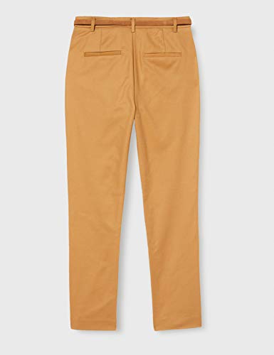Springfield 5.Fq.Chino Cinturón-C/55 Pantalones, Beige (Beige/Camel 55), 40 (Tamaño del Fabricante: 40) para Mujer