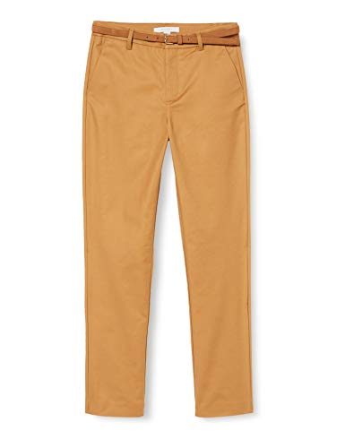 Springfield 5.Fq.Chino Cinturón-C/55 Pantalones, Beige (Beige/Camel 55), 40 (Tamaño del Fabricante: 40) para Mujer