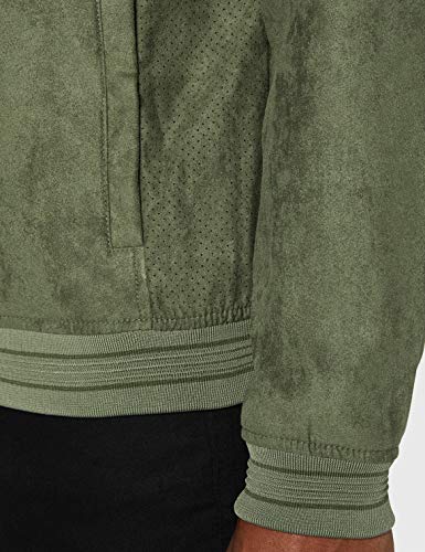 Springfield Antelina Bomber Chaqueta Deportiva, Verde (Green 48710426), L (Tamaño del Fabricante: L) para Hombre