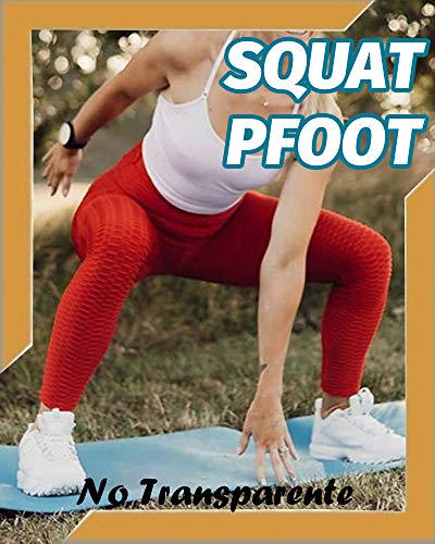 STARBILD Leggings de Fitness Mallas Pántalones Largos Deportivos Cintura Alta Elástico Control de Barriga para Mujer Yoga Gimnasio #Booty-Rojo XS