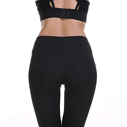 StarLifey Leggings de la aptitud, Pantalones de chándal pitillo con abertura de malla para mujer Gimnasio de color sólido corriendo medias deportivas Pantalones de yoga cadera(2 Piezas)