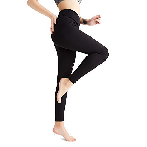 StarLifey Mujer Pantalones Rotos,Mallas Mujer Fitness Elásticos Mallas Moda Pantalones Color sólido Largos Pantalones Gym Yoga Slim Fit Pants Leggings (2 Piezas)