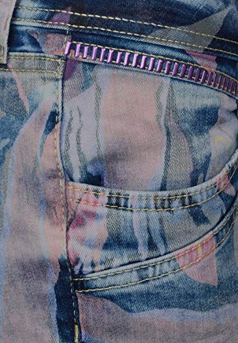 Street One Jane Casual Fit Jeans, Estampado Suave Azul Muy Lavado, 32W x 30L para Mujer