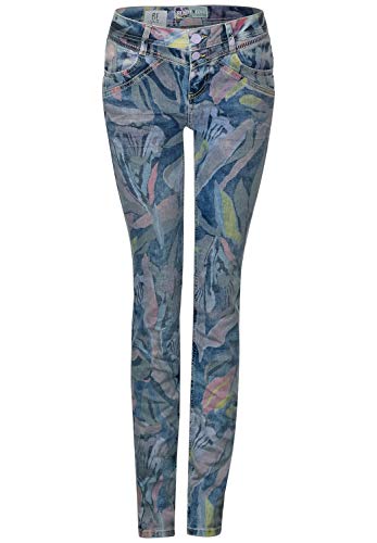 Street One Jane Casual Fit Jeans, Estampado Suave Azul Muy Lavado, 32W x 30L para Mujer