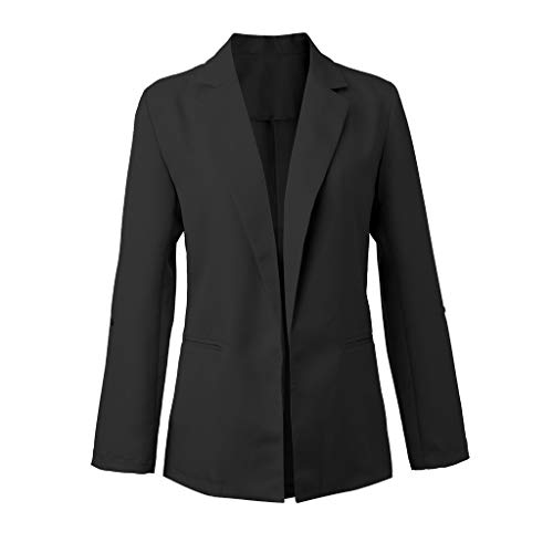 STRIR Mujer Chaqueta Entallada Básica Blazer Americana Mangas Larga Elegante Superior Oficina Traje de Chaqueta Outwear Casual
